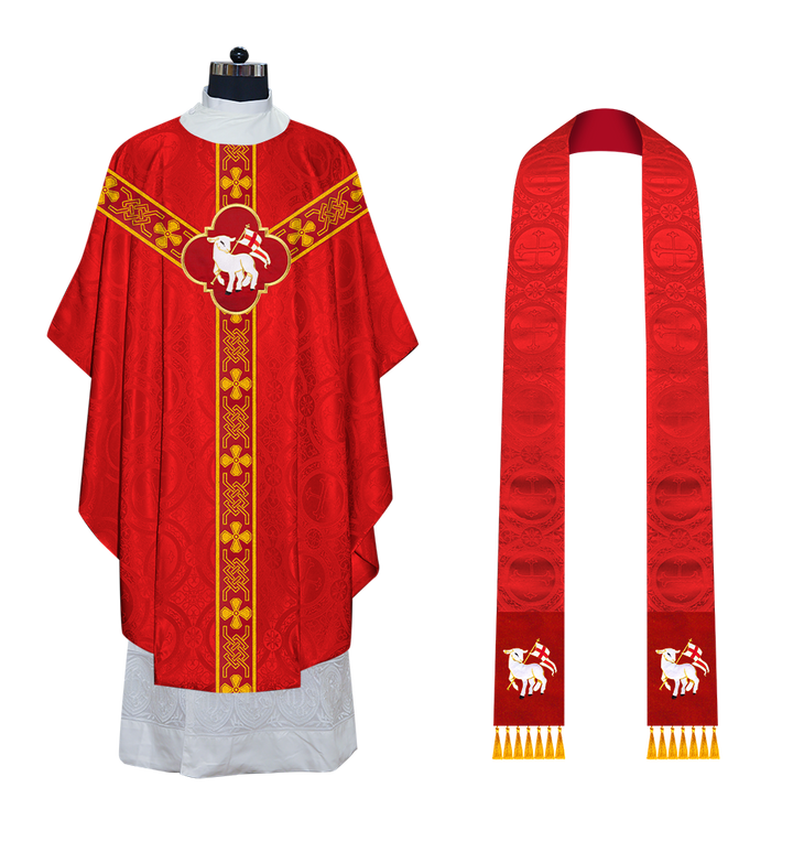 Gothic Chasuble with Motif and Trims