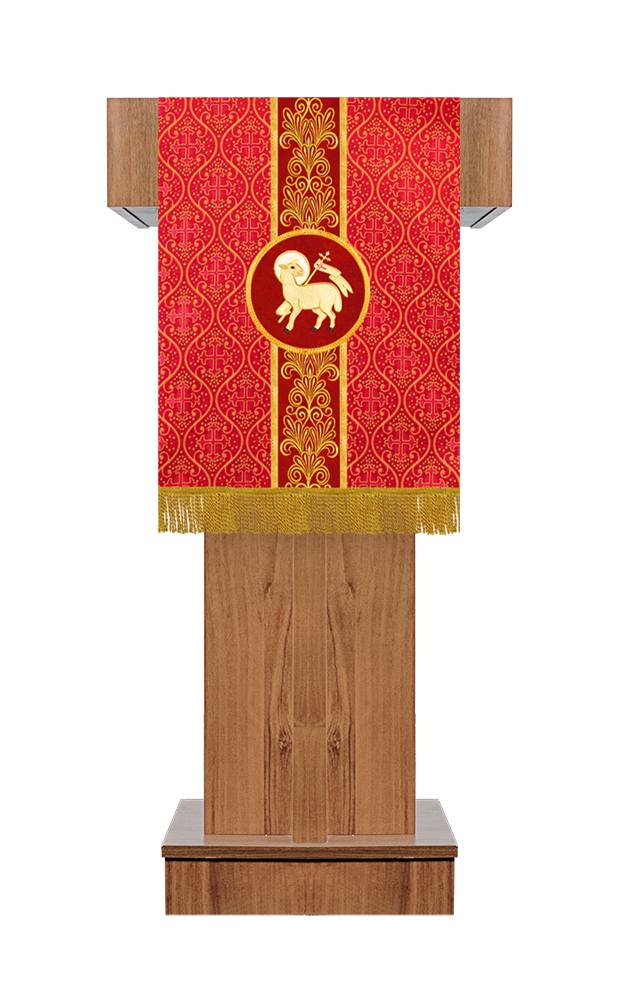 Pulpit/Lectern with Golden Embroidery Trim