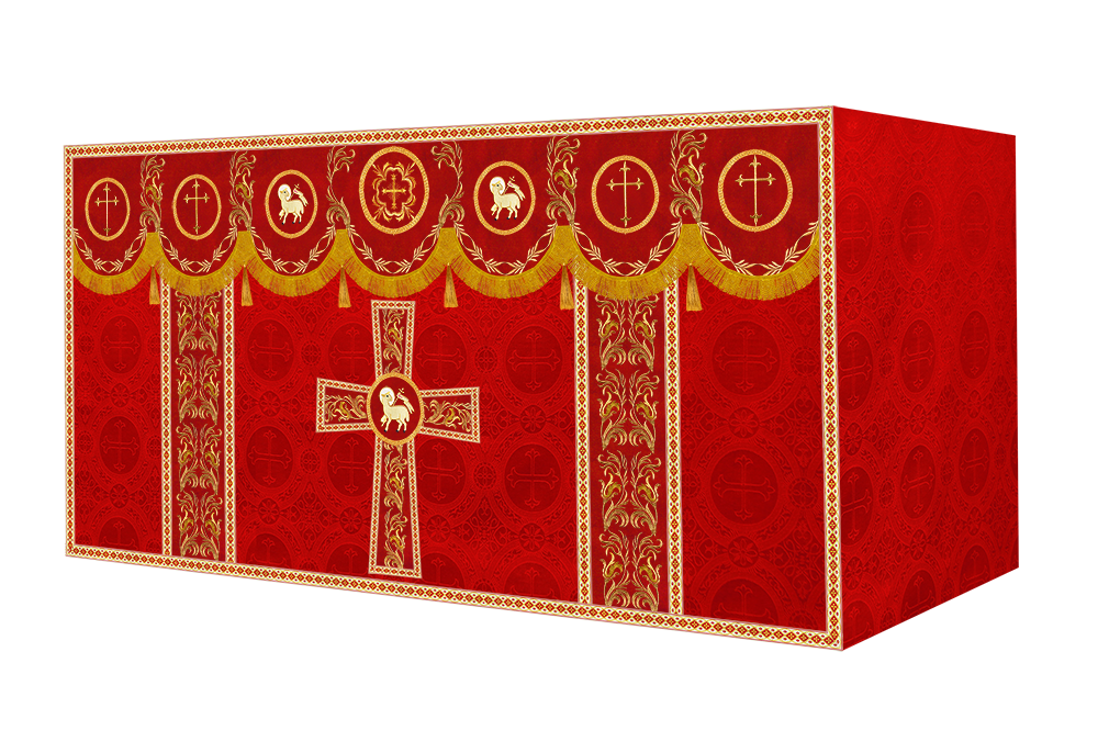 Altar Cloth with Liturgical Motif and Trims