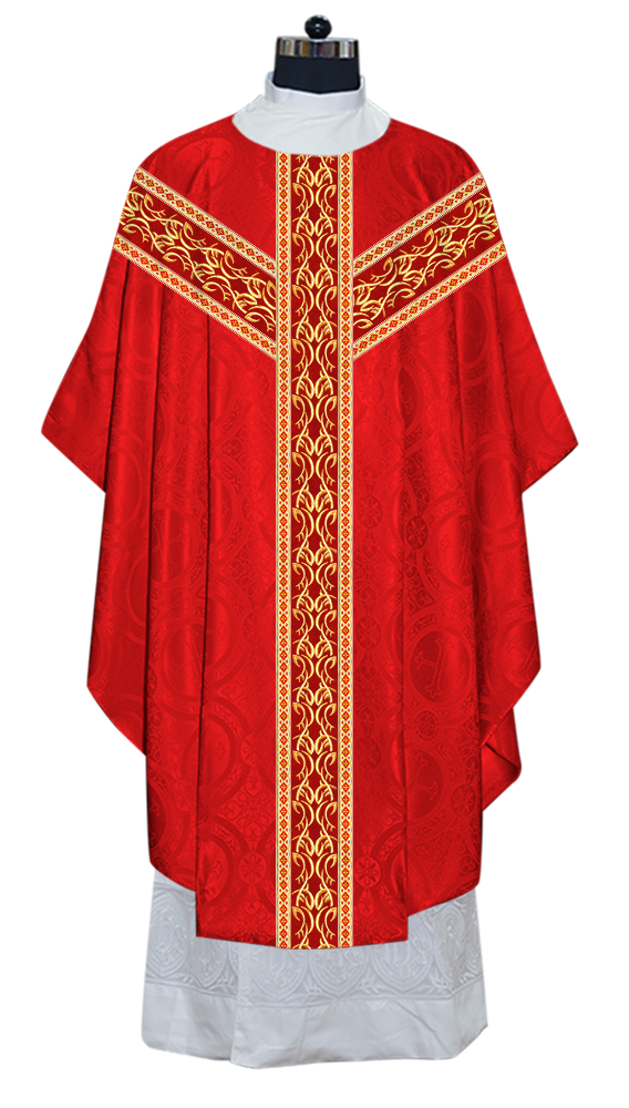 Gothic Chasuble Vestments with embroidery and trims