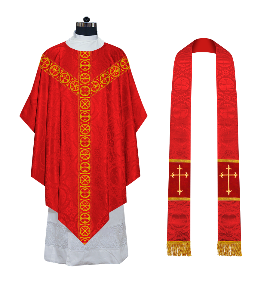 Pugin Chasuble with Detailed Braids