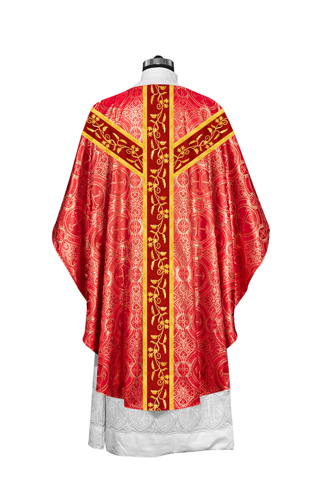 Gothic chasuble Vestment with Floral Design