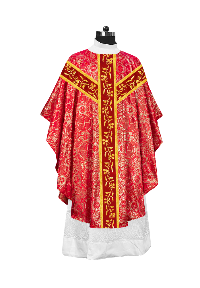 Gothic chasuble Vestment with Floral Design