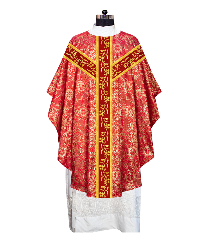 Gothic chasuble Vestment with Floral Design