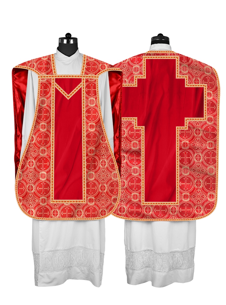 Roman chasuble with Motif and Trims