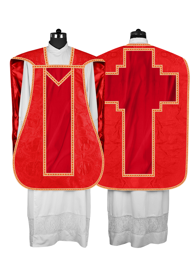 Roman chasuble with Motif and Trims