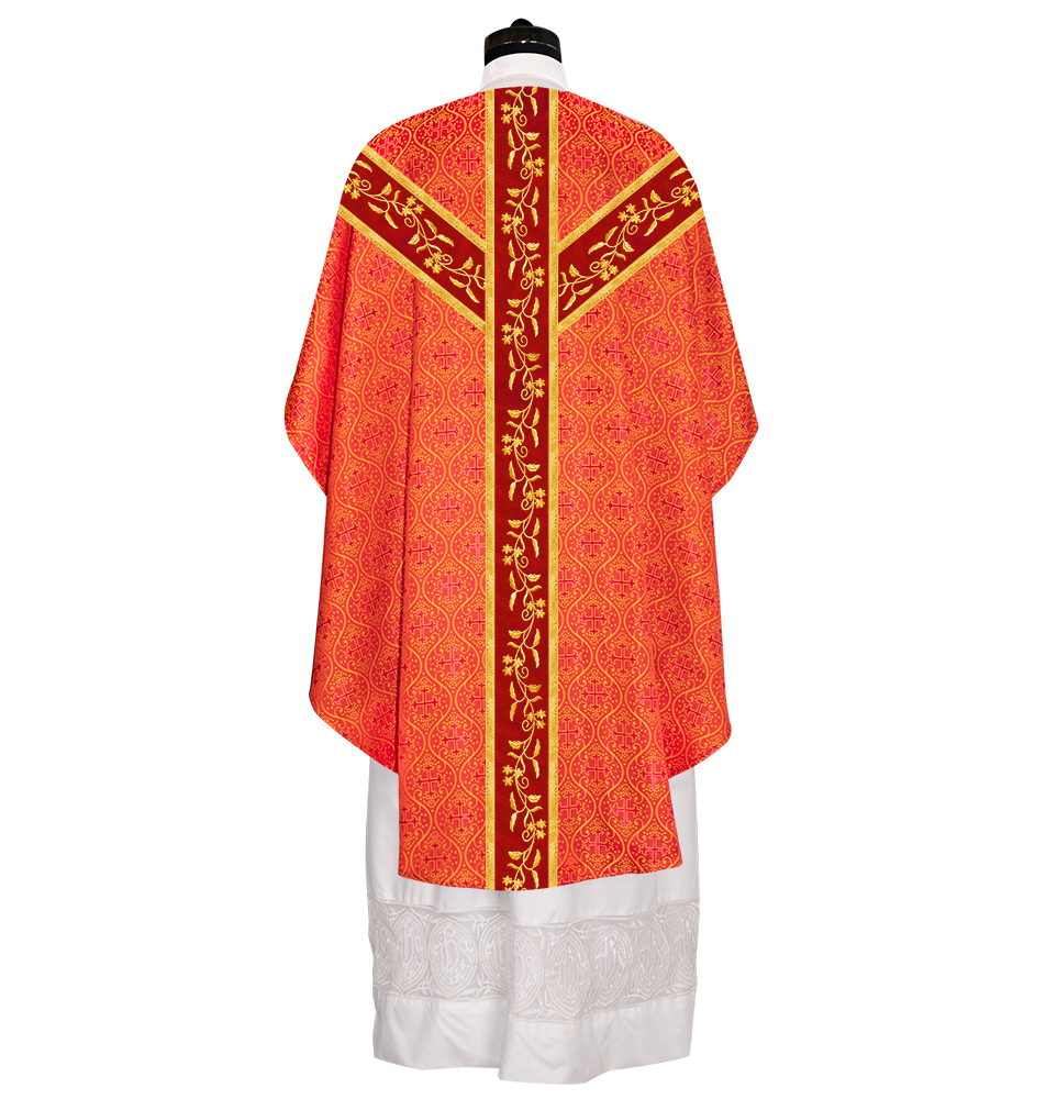 Gothic chasuble Vestment with Floral Design