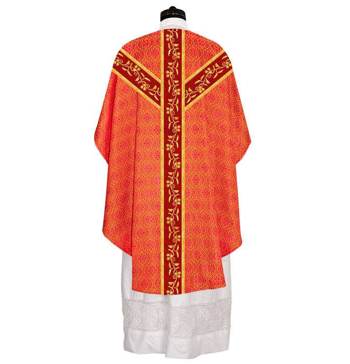 Gothic chasuble Vestment with Floral Design