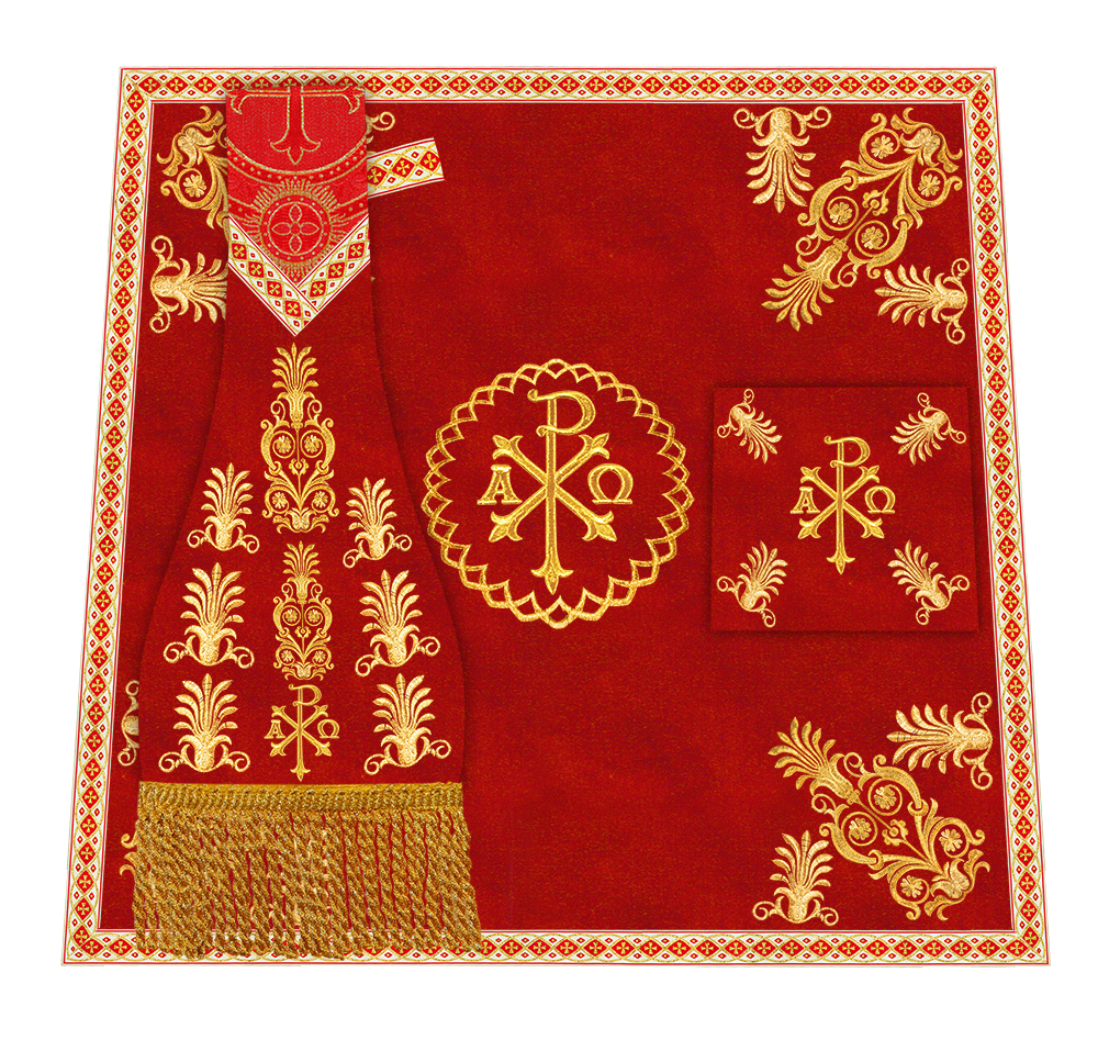 Roman Chasuble Vestments Adorned With Trims