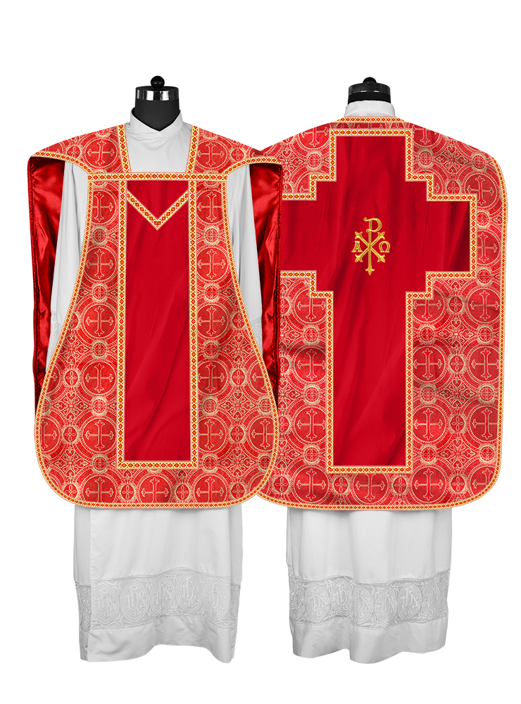 Roman chasuble with Motif and Trims
