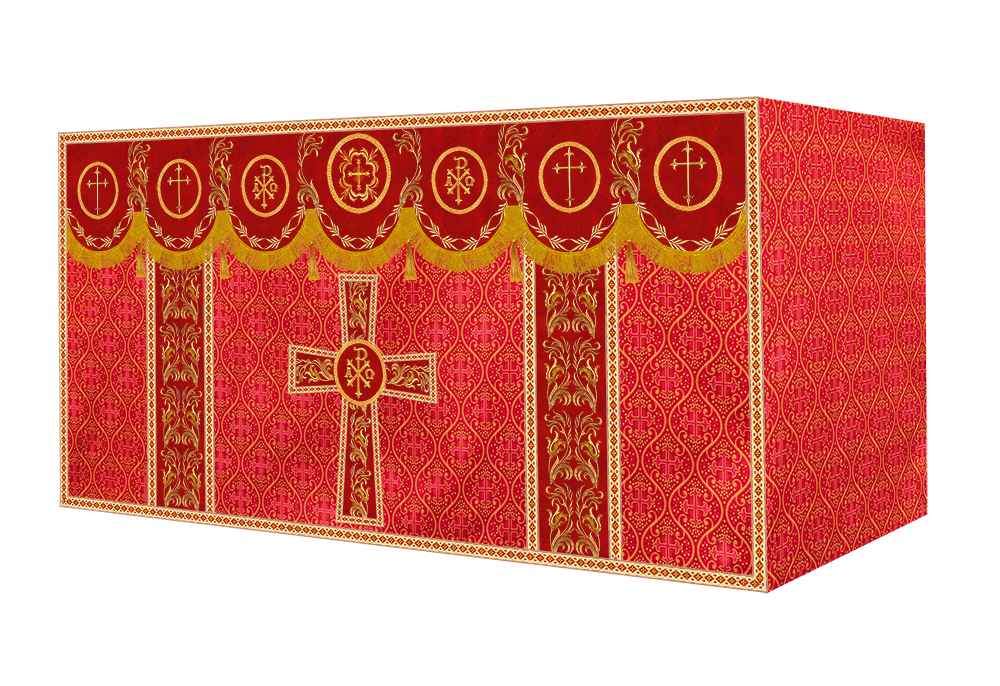 Altar Cloth with Liturgical Motif and Trims