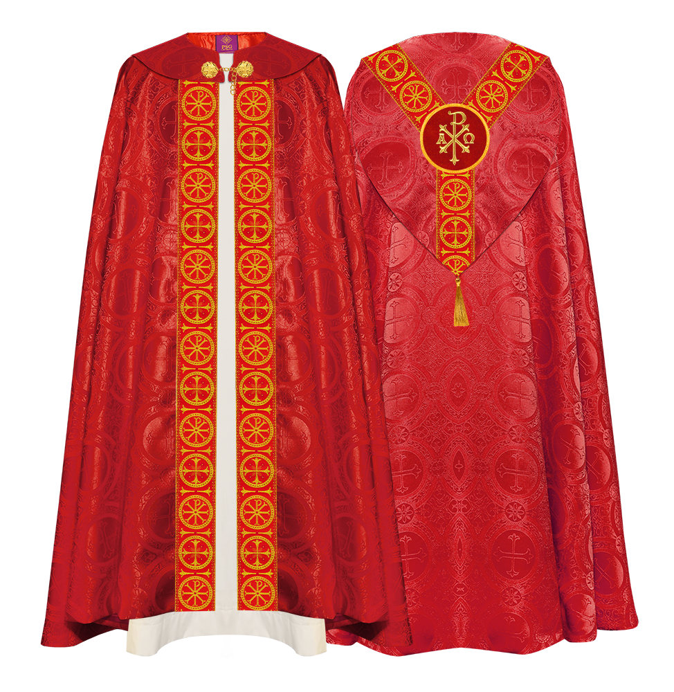 Gothic Cope Vestment with Y Type Embroidered Motif