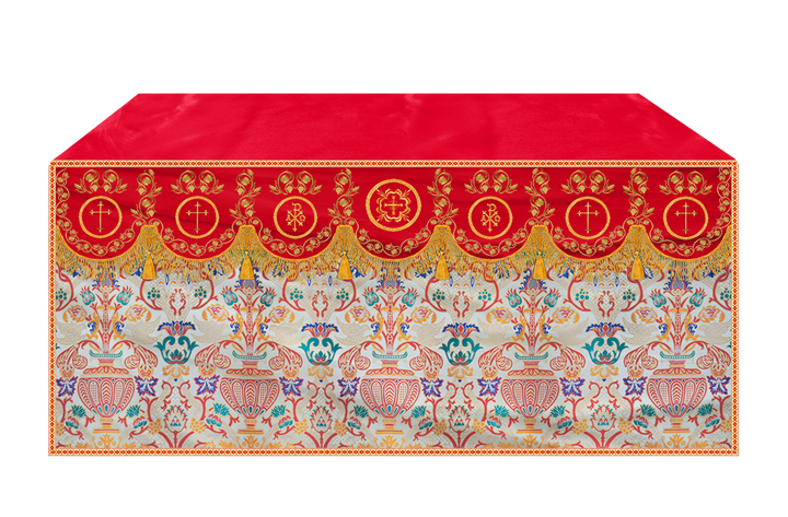 Tapestry  Altar Cloth with Liturgical Motif and Trims
