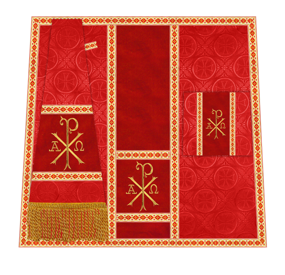 Altar Mass Set with Detailed Motif Embroidery