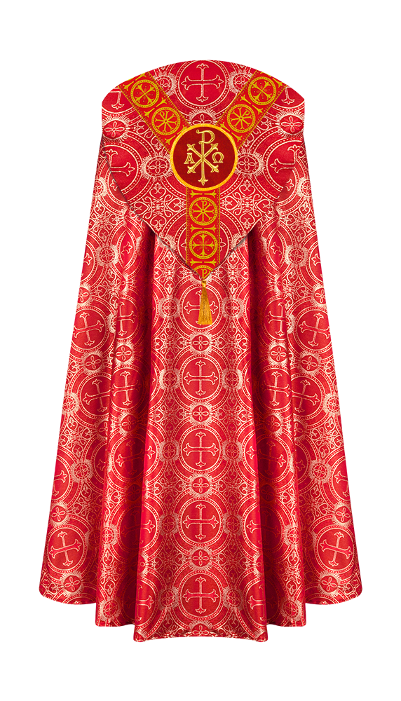 Gothic Cope Vestment with Y Type Embroidered Motif