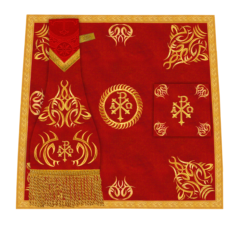 Set of four Fiddleback vestment with stole