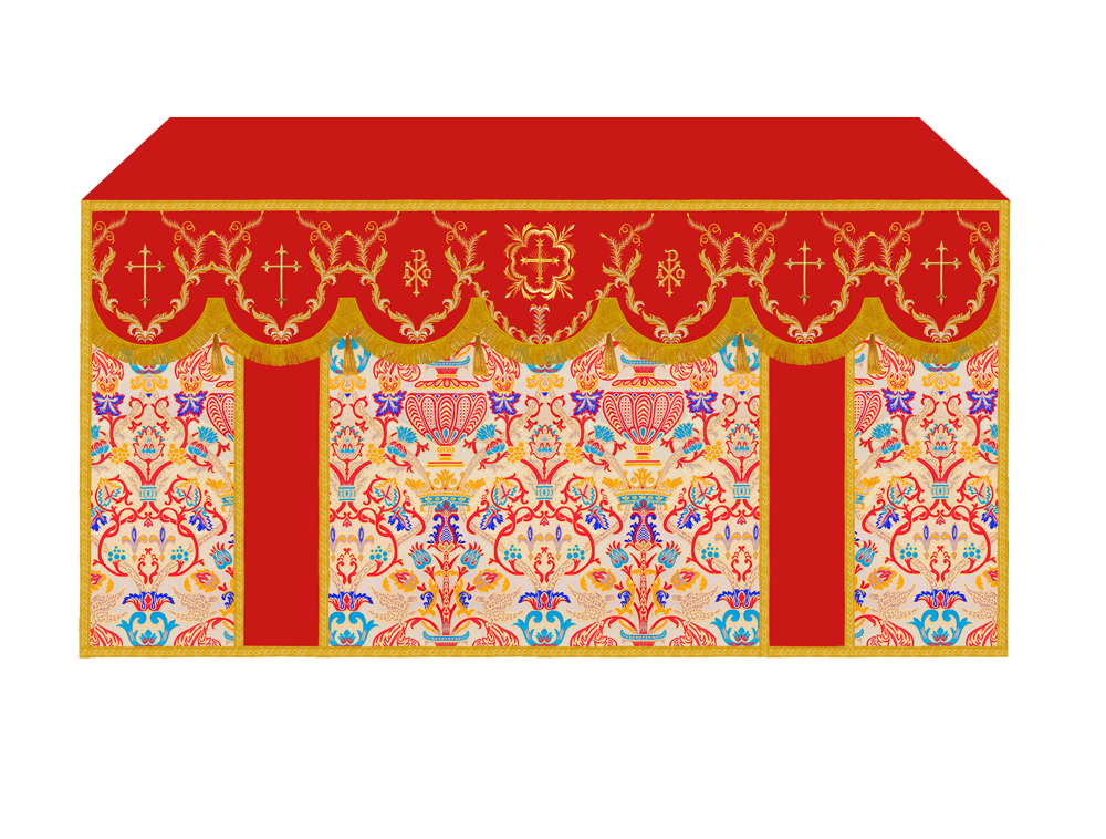 Tapestry Altar Cloth with Liturgical Motif