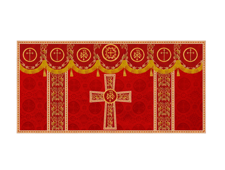 Altar Cloth with Liturgical Motif and Trims