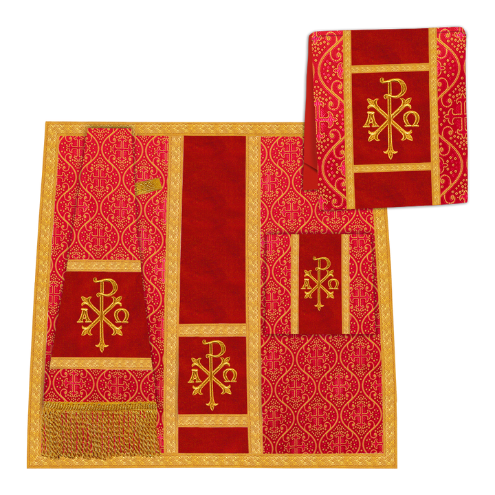 Gothic Cope Vestment with Cross Type Braided Motif