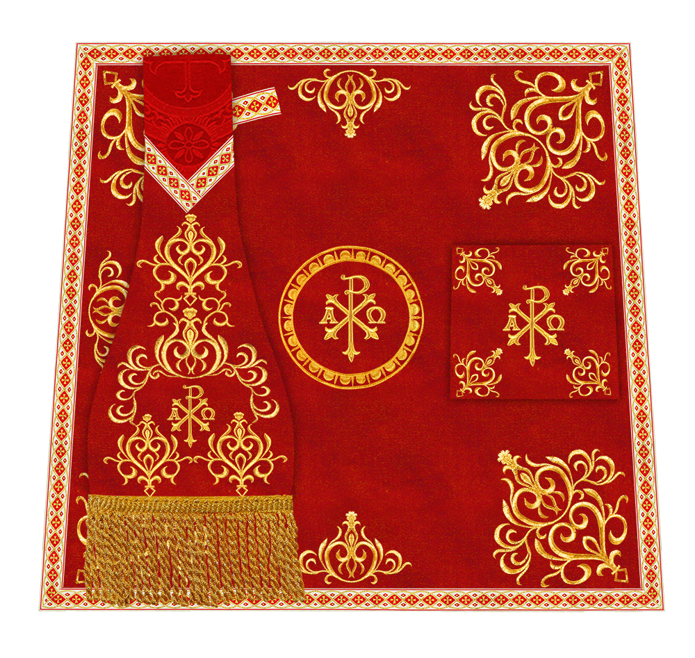 Set of Four Embroidered Roman Chasuble