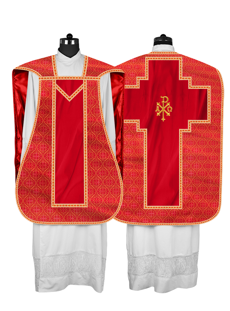 Roman chasuble with Motif and Trims