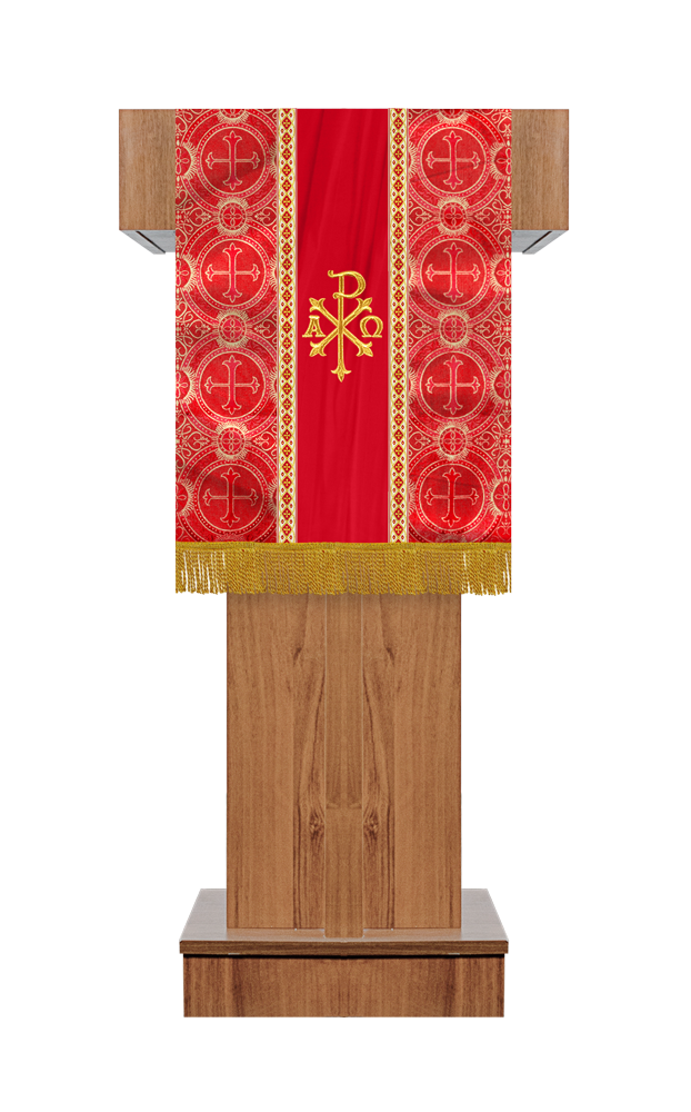 Pulpit/Lectern with Spiritual Motif and Trims