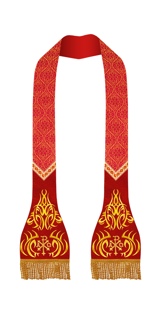 Embroidered Roman Stole with Motif