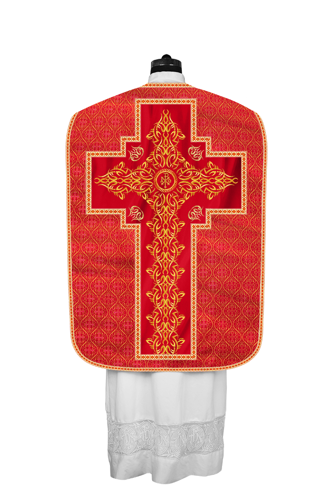 Roman Fiddleback Chasuble With Enhanced Embroidery  & trims
