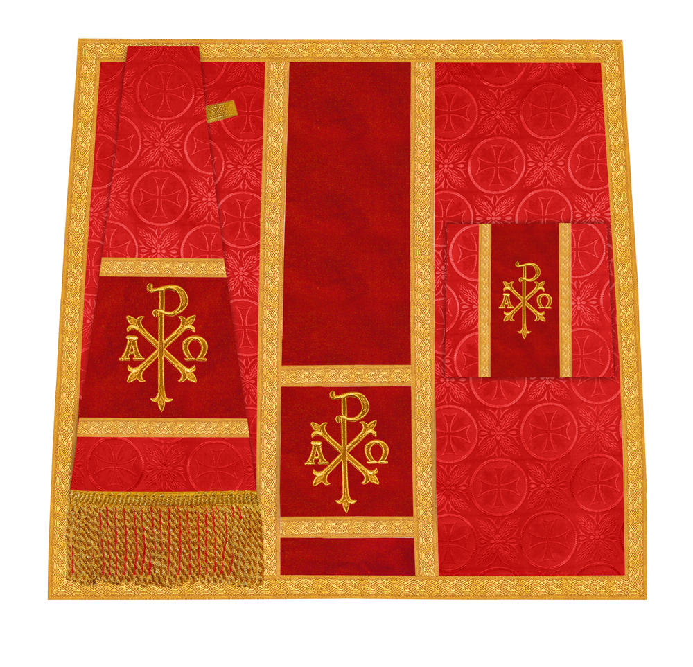 Handcrafted Altar Mass Set with Embroidered Motif