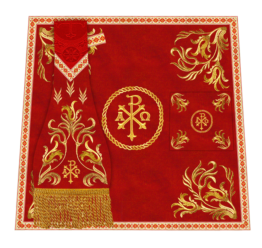 Mass set Vestment with Embroidered Motif