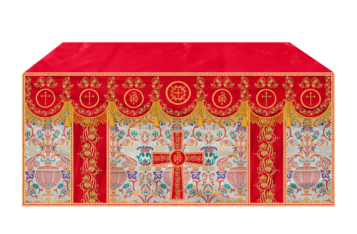 Tapestry  Altar Cloth with Liturgical Motif and Trims