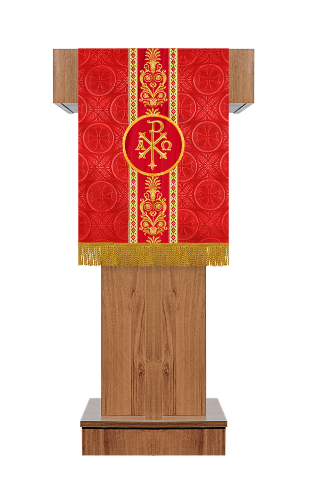 Embroidered Pulpit adorned with Motif and Trims