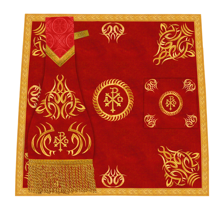 Liturgical Altar Table Cloth with Elegant Embroidery Trims
