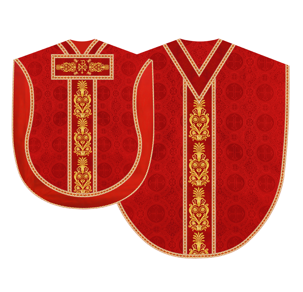 Borromean Chasuble Vestment With Detailed Braids and Trims