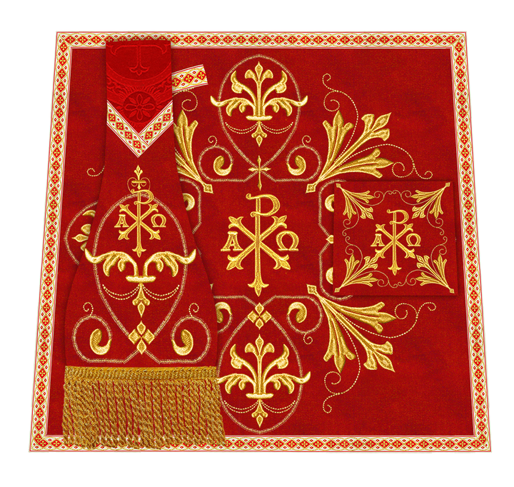 Roman Chasuble Vestment Enhanced With Orphrey and Trims