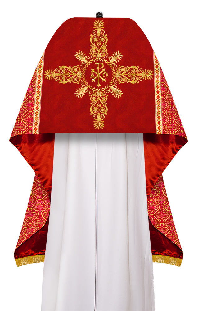 Humeral Veil Vestment with Embroidery and Spiritual Motif