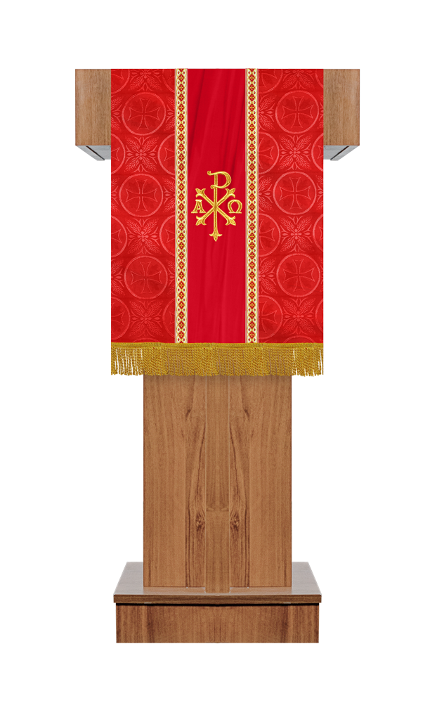 Pulpit/Lectern adorned with Embroidered Motif