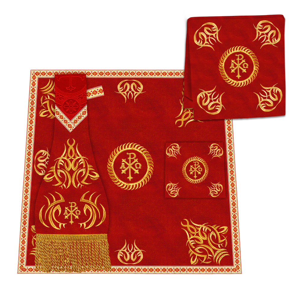 Gothic Chasuble Vestments with embroidery and trims