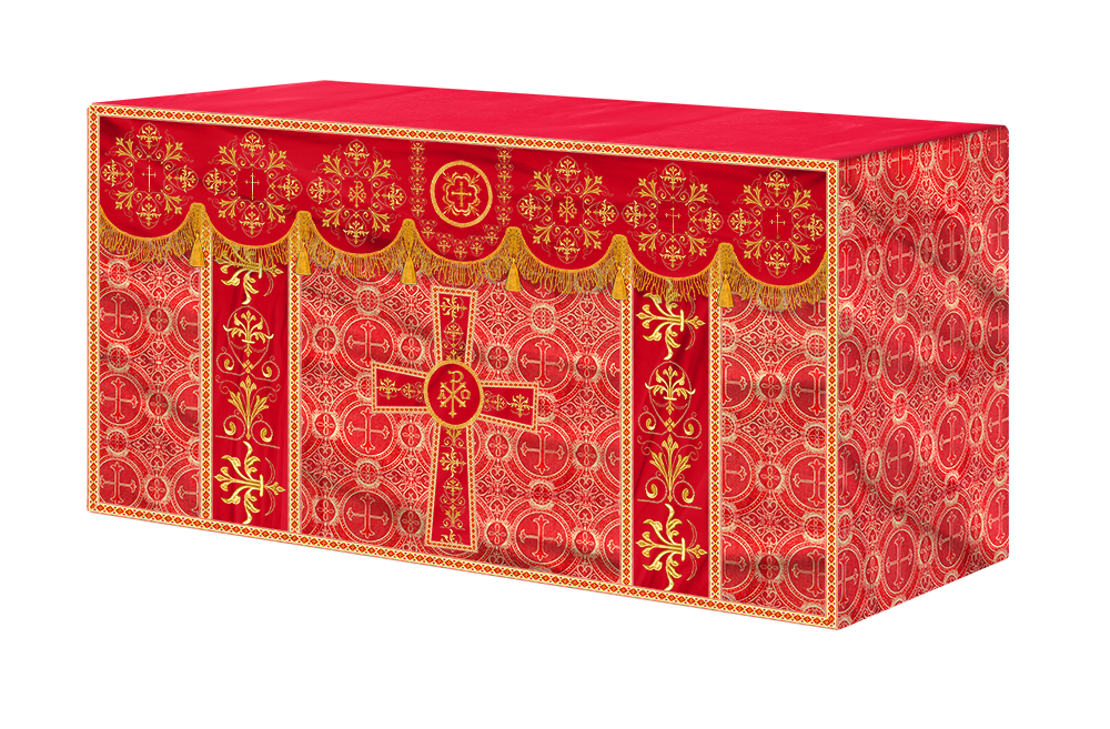 Altar Cloth with Spiritual Motif and Trims