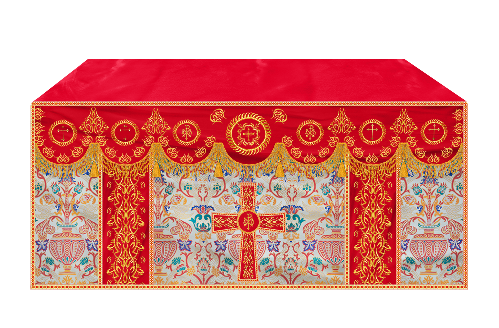 Tapestry Altar Cloth with Embroidered Motif
