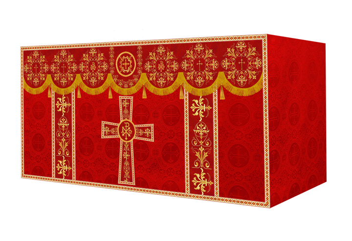 Altar Cloth with Spiritual Motif and Trims