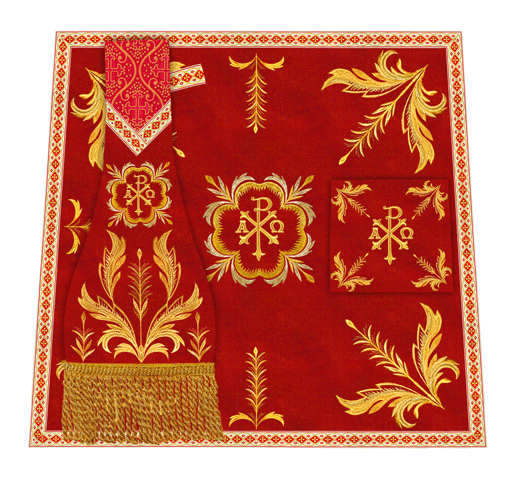 Roman Chasuble Vestment With Detailed Orphrey