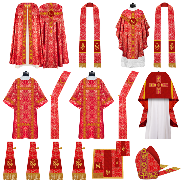 Gothic Highline Mass set with Embroidered Motif and Spiritual Orphrey