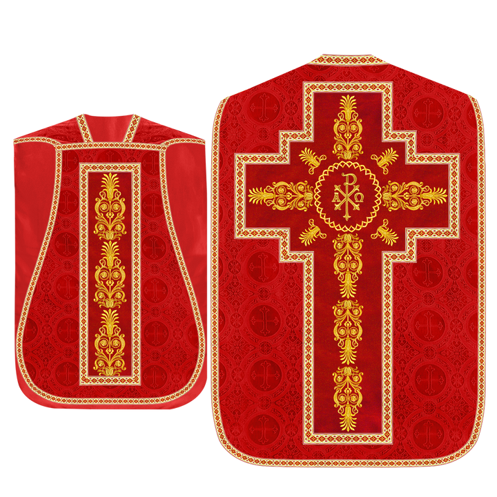 Roman Chasuble Vestments Adorned With Trims