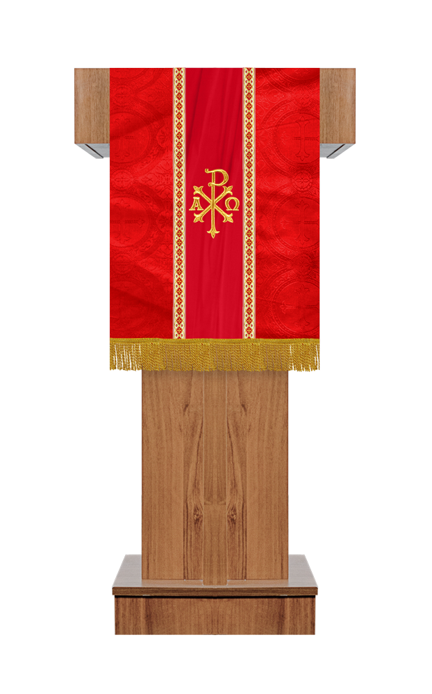 Pulpit/Lectern with Spiritual Motif and Trims