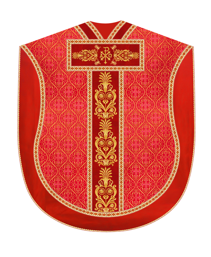 Borromean Chasuble Vestment With Detailed Braids and Trims