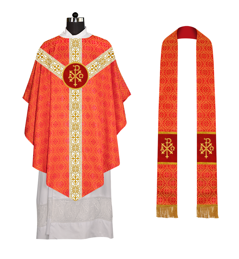 Pugin Style Chasuble with spiritual Motif