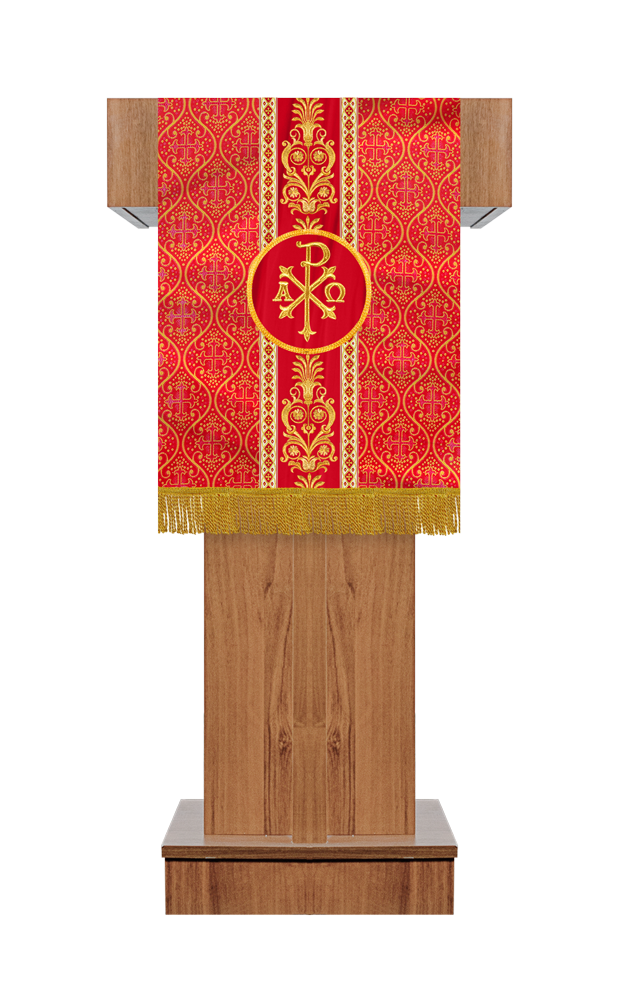 Pulpit/Lectern with Litugical Motif and Embroidery trims