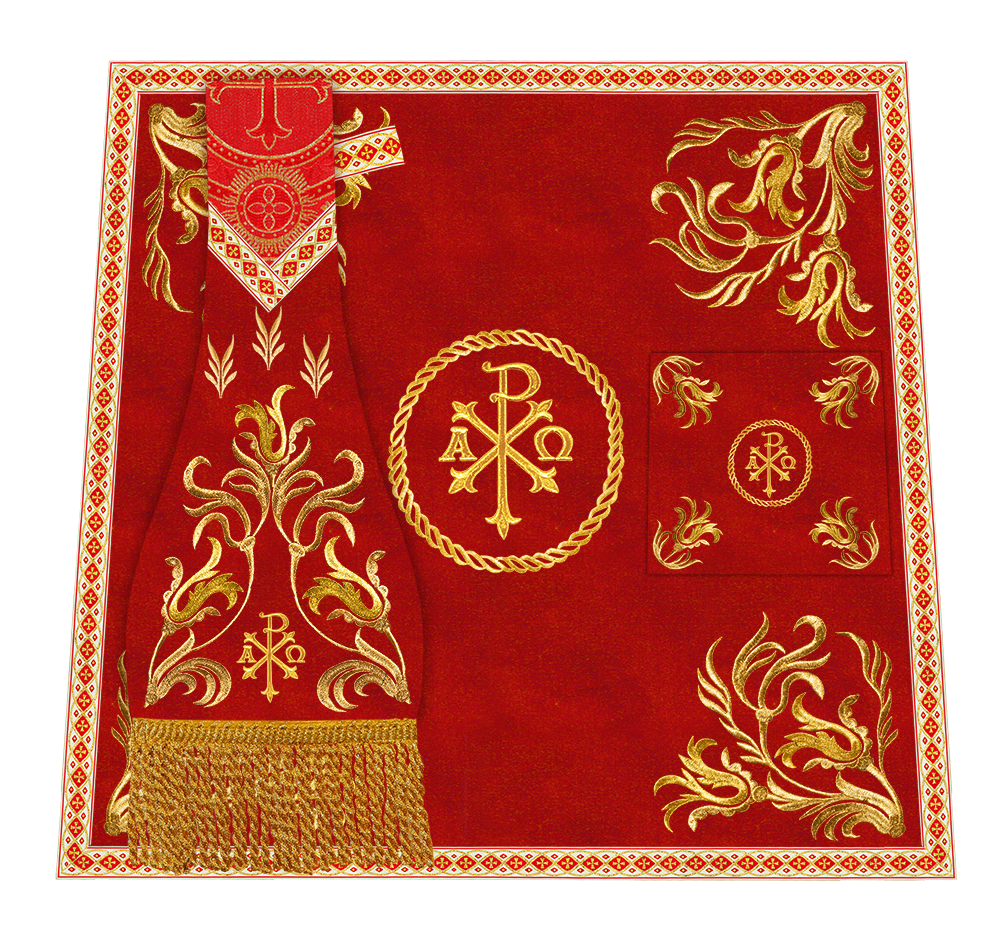 Mass set Vestment with Embroidered Motif