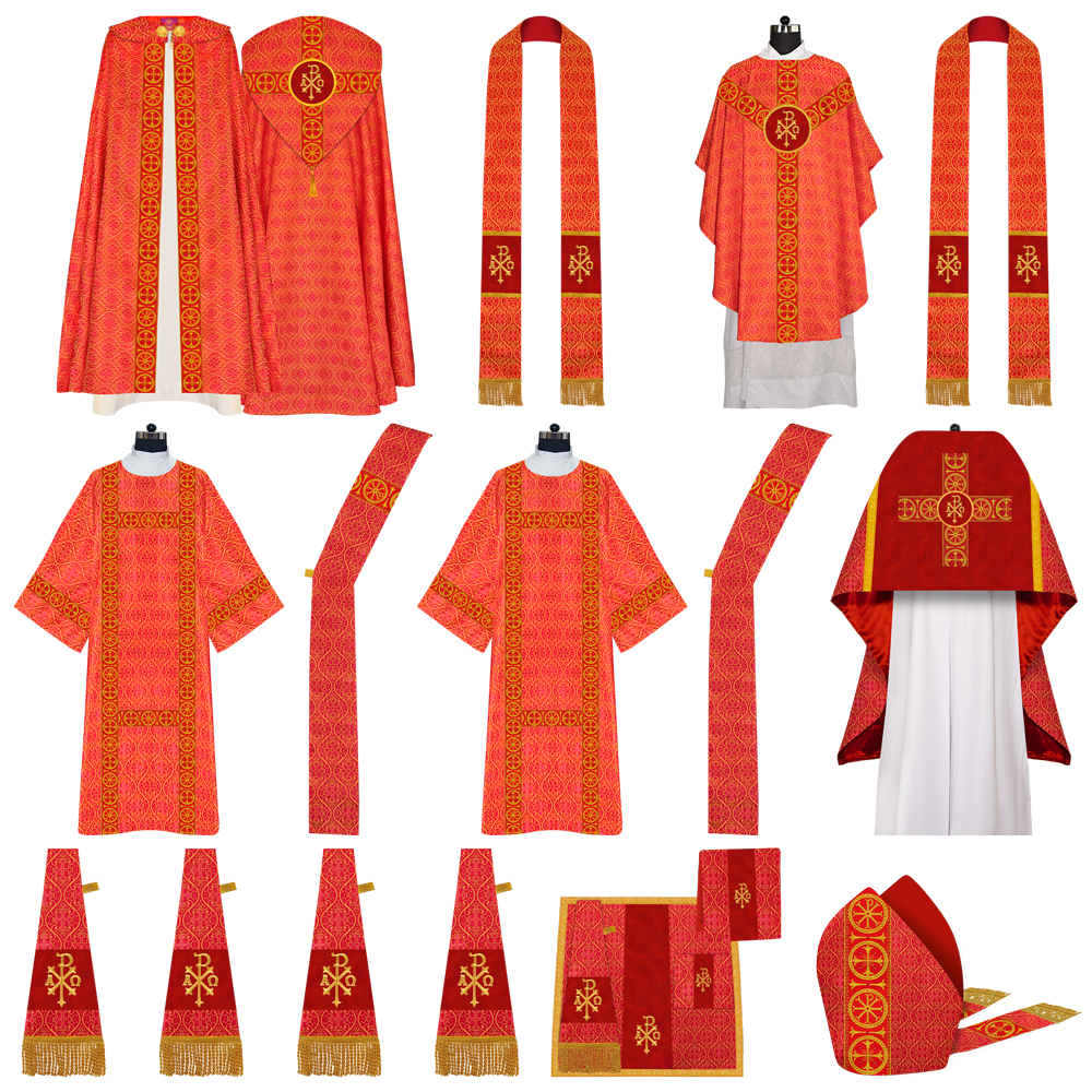 Gothic Highline Mass Set with Embroidered Motif and Trims